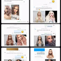 LINDALHAIR Long Wavy Synthetic Lace Front Wig Glueless Purple High Temperature Heat Resistant Fiber Hair Wigs for Women