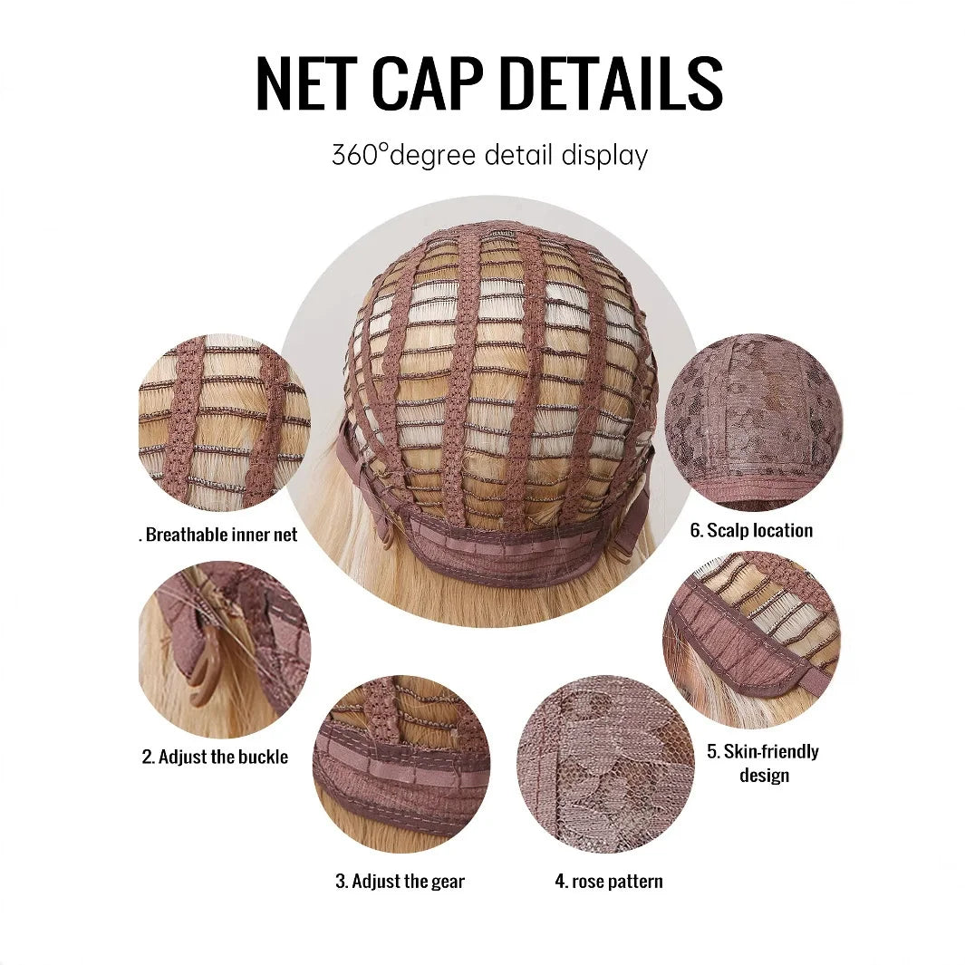 Wholesale Mix Blonde Pink Futura Synthetic Lace Front Wig 24 Inch  No Lace Heat Resistant Fiber Futura Hair Wig for Women