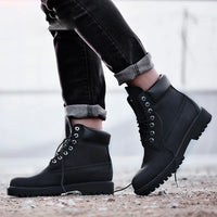 DOYUTIG Brand Split Leather Outdoor Boots For Men & Women Casual Couples Boots Fashion Mid Top Breathable Military Boots SG003