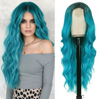 13x4 HD Lace Front Wig 26 Inch Heat Resistant Synthetic Wig - Middle Part Long Curly Hair for Women, Daily Use & Party Wear