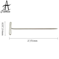T Pins Clips for Wig Fix on Canvas Block Head Mannequin Head Toupee Modeling T Shape Weaving Needles