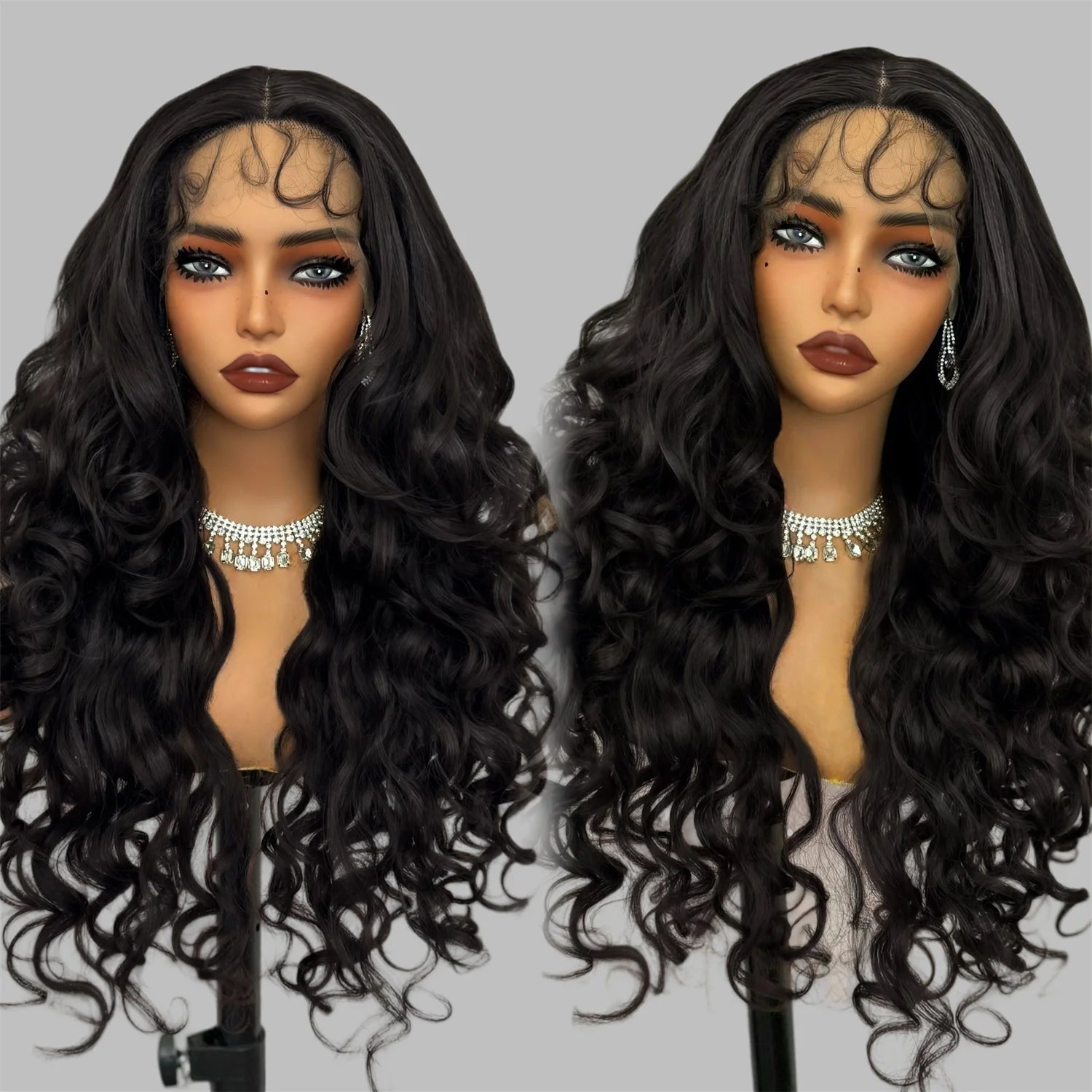 Hot Selling Pre Plucked Hairline 613# Kinky Straight Heat Resistant Glueless Synthetic Lacefront Wig for Black Womens Daily Use