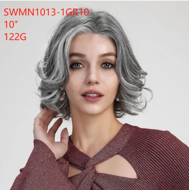 New Arrival High Quality Transparent Lace Synthetic Fiber Monofilament Mono Lace Wigs for Women Heat Resistant White Wig