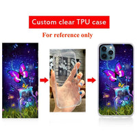 Custom Personalized Phone Cases For Apply iphone 11 Pro Max 6 6s Plus Clear Cover DIY Photo Picture Design Glass Silicone Fundas