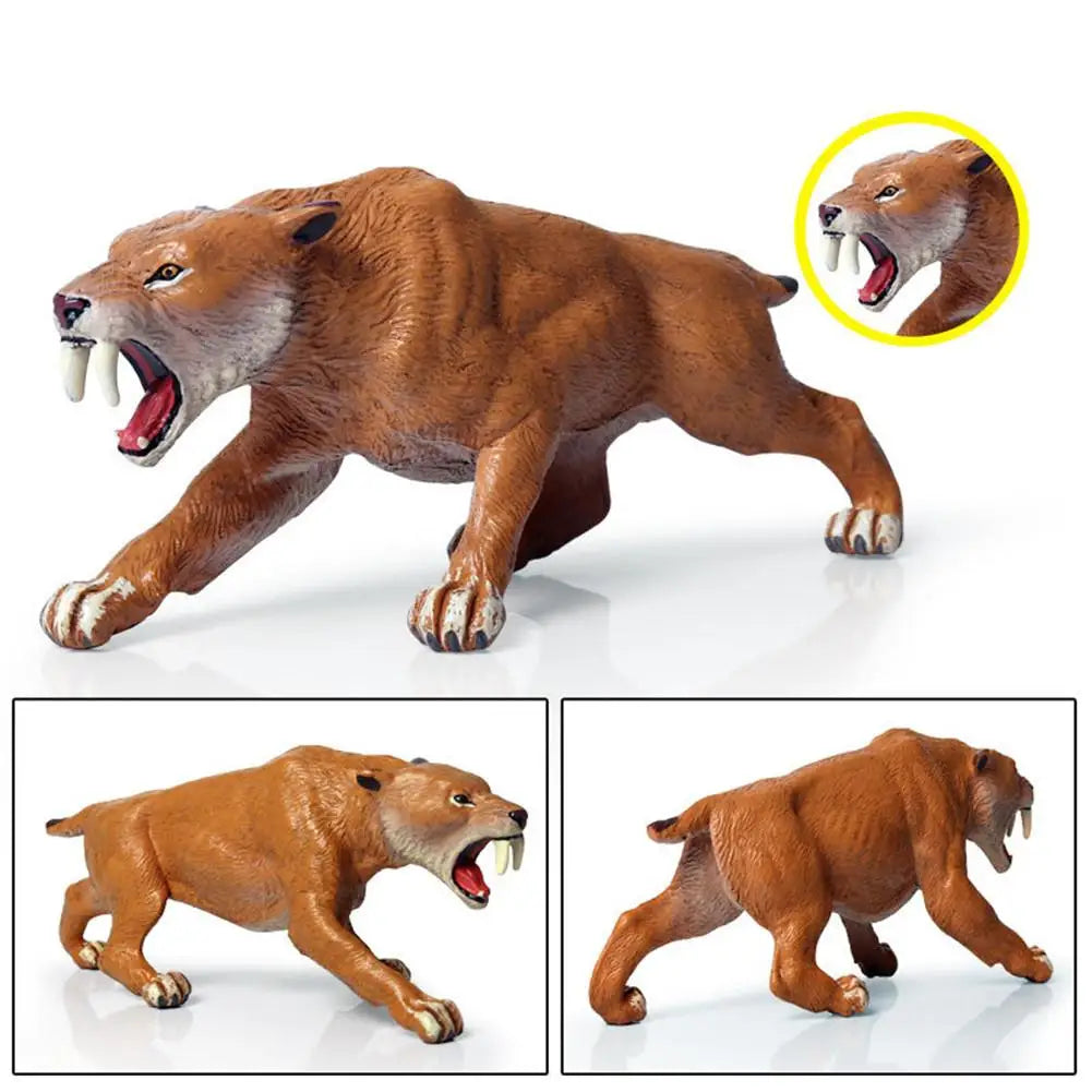 Saber-toothed Tiger Simulation Animal Model Children's Toy Gift Workmanship Than Real Home Decorations Interesting Toys