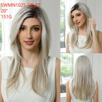 New Arrival High Quality Transparent Lace Synthetic Fiber Monofilament Mono Lace Wigs for Women Heat Resistant White Wig