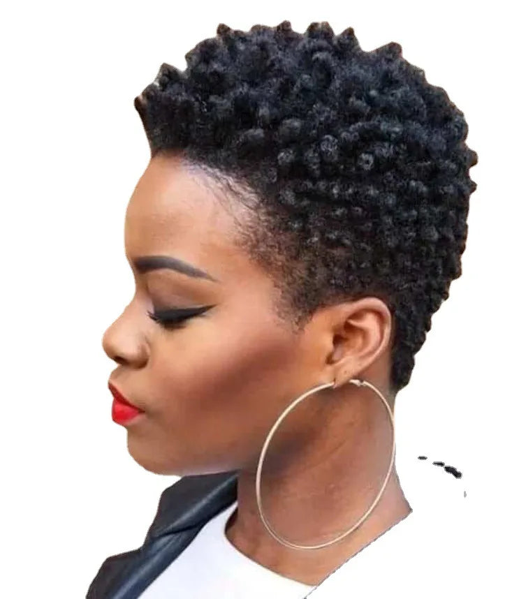 Peruvian Soft Kinky Curly Wigs for Women Natural Black Brown Blond Short Afro Hair Synthetic Ombre Female Wig