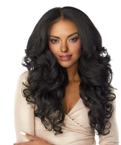High Temperature Fiber Latisha Synthetic Wig Heat Resistant Natural Look Pre-Plucked Hairline Glueless Lace Front Wig for Women