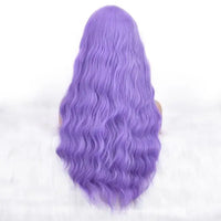 Wholesale Machine Made 28 Inch Long Natural Wave High Temperature Synthetic Hair Wigs 150% Density Unique Color Bangs Wig
