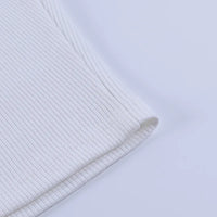 Knitted 94% Cotton Tank Tops Women Black White Sexy Low-Cut Back Cross Crop Tops For Women Streetwear Slimming Sports Vest