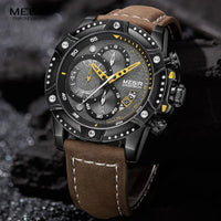 MEGIR Casual Watch Men Top Brand Luxury Chronograph Quartz Wristwatch Leather Strap Army Sport Watches Relogios Masculio 2130