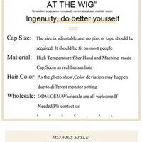 MSIWIGS Women's Short Pix Cut Blonde Straight Wig Natural Synthetic For White Lady Daily Wear High Tempreture Fiber