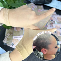 OEM Custom Ultra-Thin HD Nylon Wig Cap Invisible Sheer Stocking Cap for Lace Wigs Adjustable Size HD Wig Cap for Hair Extension