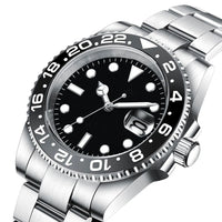 DIY Custom Logo 40MM Sapphire  8215Automatic NH35Mechanical MensRelogio Masculino WristWatch Sterile Dial Ceramic 10Bar Luminous