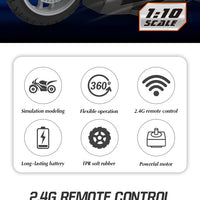 RC Motorcycles 1/6 Electric Motor RC Cars High Speed 4CH Remote Control Racing Motorcycle Drift Car Kids Xmas Festival Gift