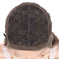 Synthetic Wigs Cosplay Loose Wave Hair Lace Front Wigs For Women Ombre Brown Water Wave 42 Inch Curly Hair Heat Resistant Wig