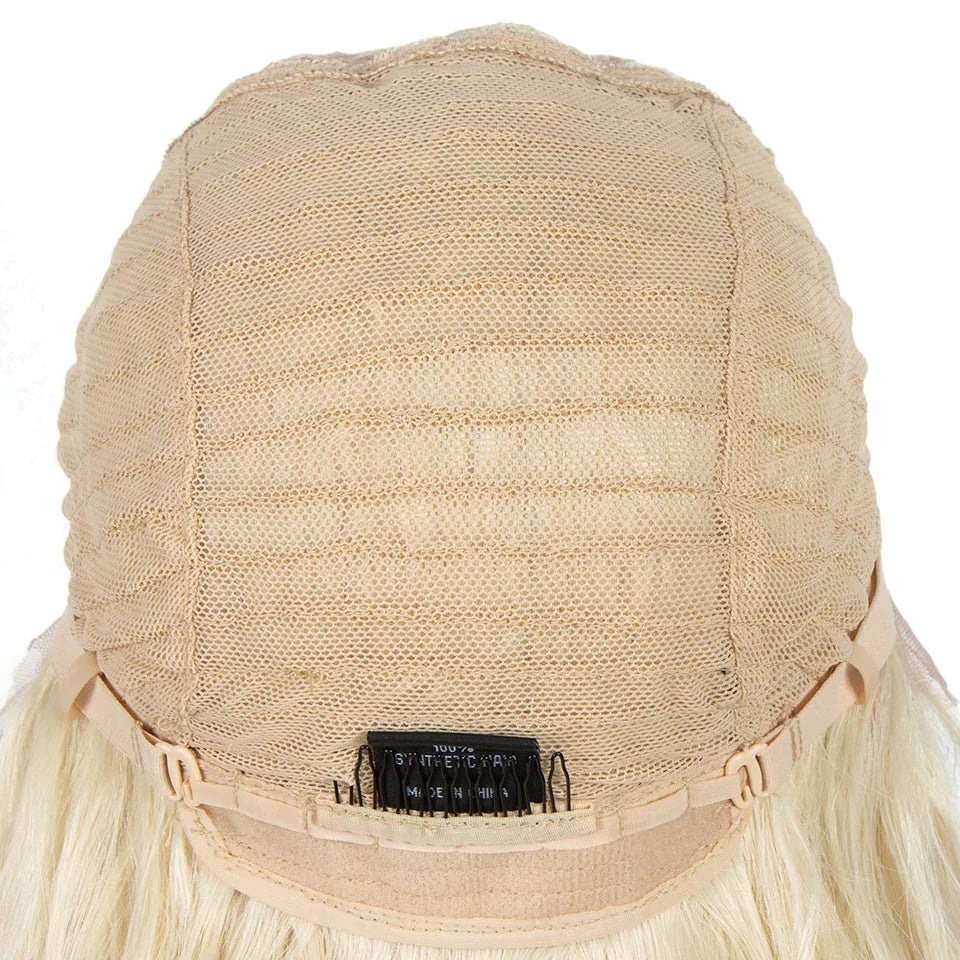 Synthetic Wigs Cosplay Loose Wave Hair Lace Front Wigs For Women Ombre Brown Water Wave 42 Inch Curly Hair Heat Resistant Wig