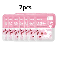 7pcs Japan Sakura Mud Face Mask Deep Cleansing Remove Blackheads Oil-Control Clay Mask Moisturizing Packs Facial Skin Care