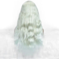 Wholesale Machine Made 28 Inch Long Natural Wave High Temperature Synthetic Hair Wigs 150% Density Unique Color Bangs Wig