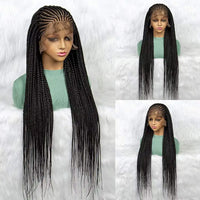 36inch Synthetic Braid Lace Front Wigs for Women Glueless African Box Braided Laces Wigs Vendors Wholesale
