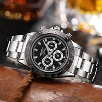 2024 New Fashion Stainless Steel men quartz wristwatches Gold Sliver Luxury Brand Top Quality Men Quartz Watch Relogio Masculino