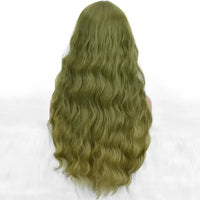 Wholesale Machine Made 28 Inch Long Natural Wave High Temperature Synthetic Hair Wigs 150% Density Unique Color Bangs Wig