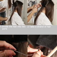 S-noilite 50pcs I Tip Microlink Hair Extensions 1g/s Straight Human Hair Fusion Keratin Micro Ring Stick Hair Pre-Bond Blonde