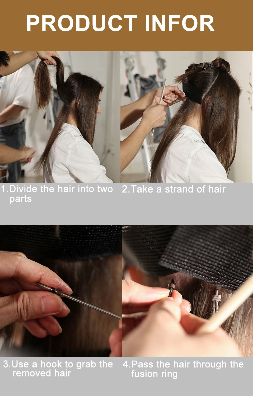 S-noilite 50pcs I Tip Microlink Hair Extensions 1g/s Straight Human Hair Fusion Keratin Micro Ring Stick Hair Pre-Bond Blonde