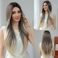 New Arrival High Quality Transparent Lace Synthetic Fiber Monofilament Mono Lace Wigs for Women Heat Resistant White Wig