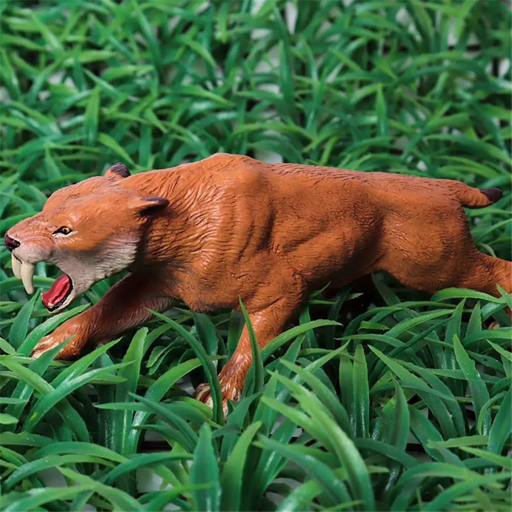 Saber-toothed Tiger Simulation Animal Model Children's Toy Gift Workmanship Than Real Home Decorations Interesting Toys