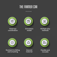 RC Farm Tractors Car Trailer 2.4G Radio Controlled Cars Farming Simulator Truck Miniature Farmer Animal Model Toys Children Boy