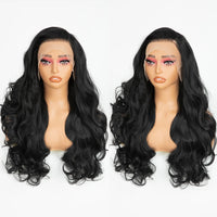 Wholesale 13*4 Premium Lace Long Straight Heat-Friendly Synthetic Glueless Lace Front Wigs High Temperature Fiber for Women