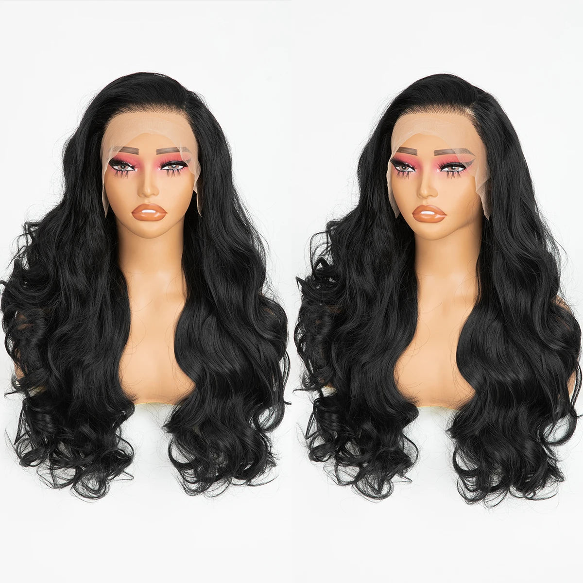 Wholesale 13*4 Premium Lace Long Straight Heat-Friendly Synthetic Glueless Lace Front Wigs High Temperature Fiber for Women
