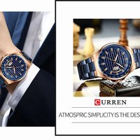 CURREN  Man Brand Luxury Watch Stainless Steel Band Quartz Wristwatch Auto Date Clock Male with box