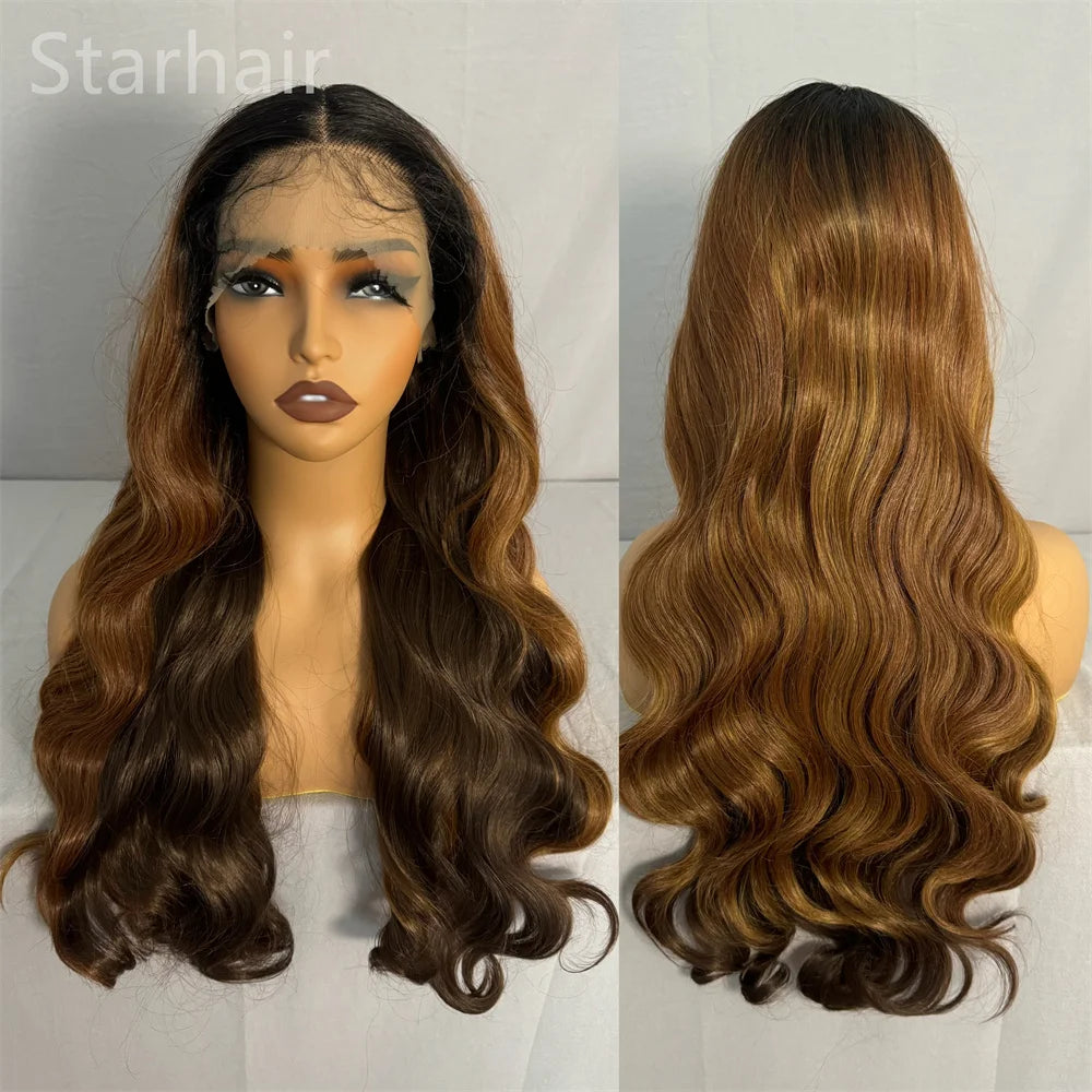 Hot Selling Pre Plucked Hairline 613# Kinky Straight Heat Resistant Glueless Synthetic Lacefront Wig for Black Womens Daily Use