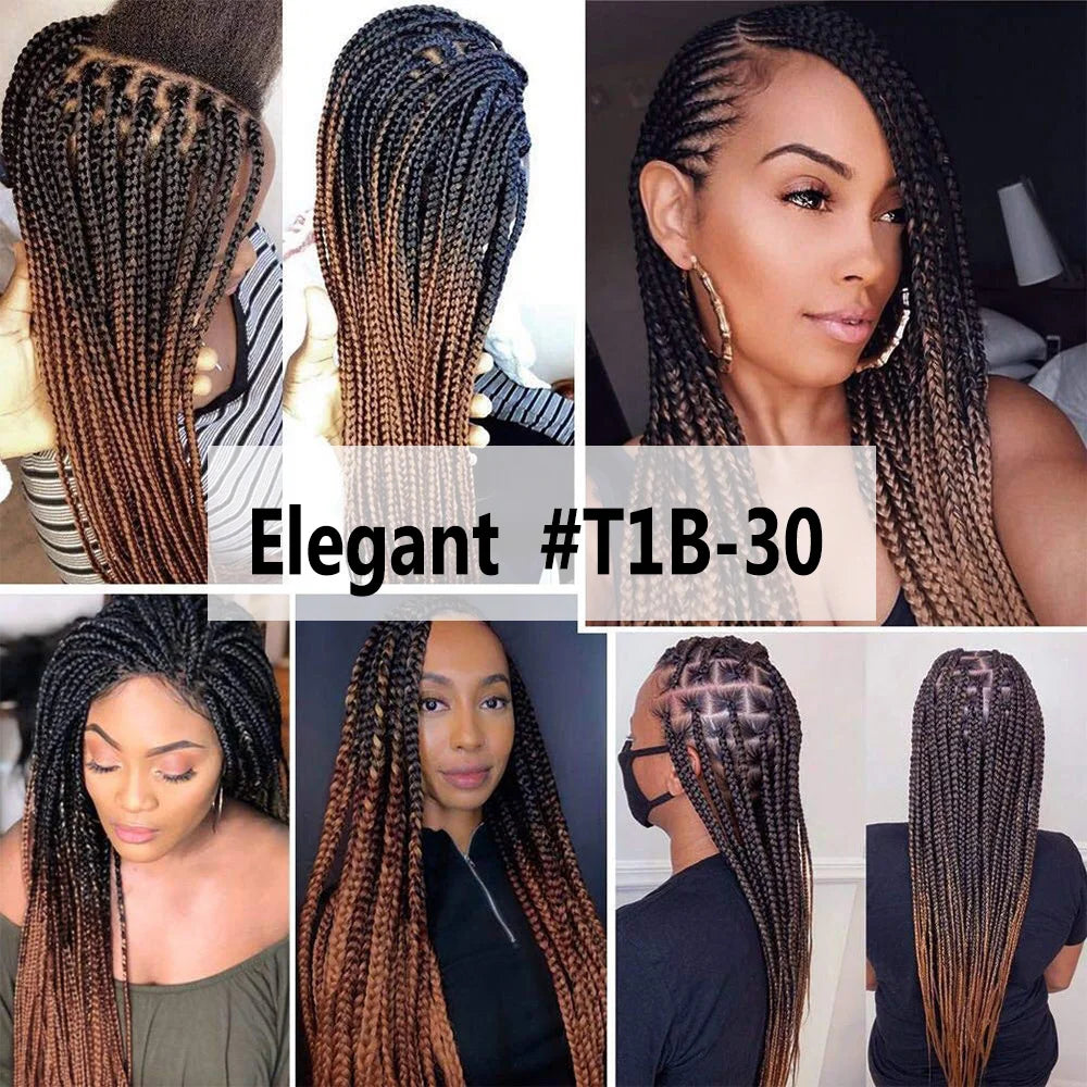 Easy Jumbo Braids Hair Extensions Pre Stretched Braiding Hair Afro Synthetic Hair Strand Braid Hot Water Set 12/16/26/30/36 Inch