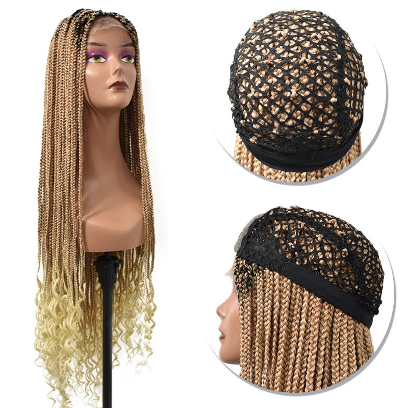Wholesale 32-Inch Fashion Braid Wig Different Colors High Quality Synthetic and Lace Fast Selling with Large Stock