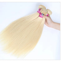 Facebeauty 613 Honey Blonde Peruvian Straight Remy Hair Weave Bundles 1/3/4 Pcs Lot Human Hair Extensions 8 - 40 inch Can Be Dye