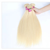 Facebeauty 613 Honey Blonde Peruvian Straight Remy Hair Weave Bundles 1/3/4 Pcs Lot Human Hair Extensions 8 - 40 inch Can Be Dye