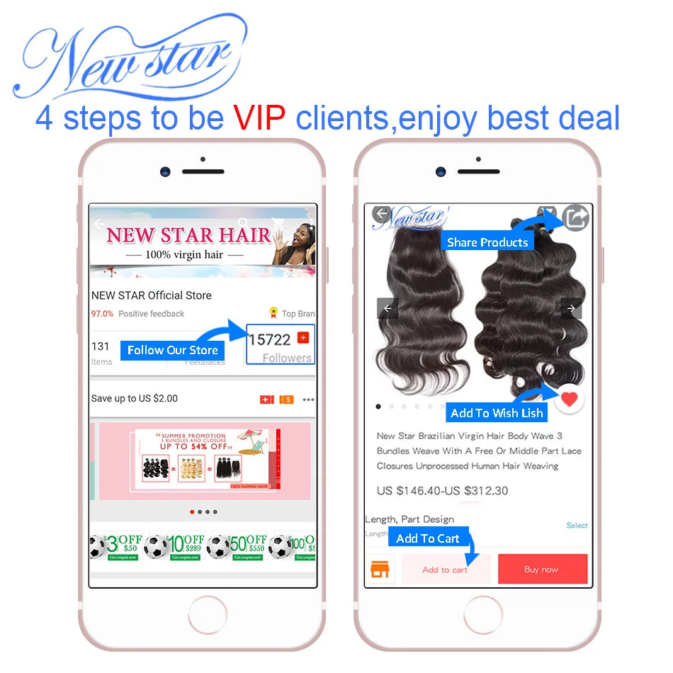 Peruvian Body Wave Hair 4 Bundles New Star 11A Virgin Human Hair Weave Extension Natural Color Hair Unprocessed Raw Hair Weaving