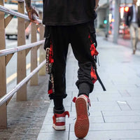 Harajuku Fashion Techwear Men's Cargo Pants Hip Hop Punk Male Clothing Streetwear Joggers High Street Holiday Casual Trousers