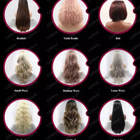 LINDALHAIR Long Wavy Synthetic Lace Front Wig Glueless Purple High Temperature Heat Resistant Fiber Hair Wigs for Women