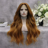 Ombre Ash Blond Premium Synthetic Wigs Wholesale Not Shiny Matte Luxury Heat Resistant Synthetic Lace Front Wig for Women