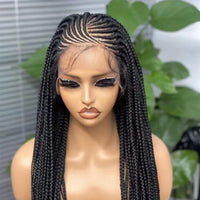 36inch Synthetic Braid Lace Front Wigs for Women Glueless African Box Braided Laces Wigs Vendors Wholesale