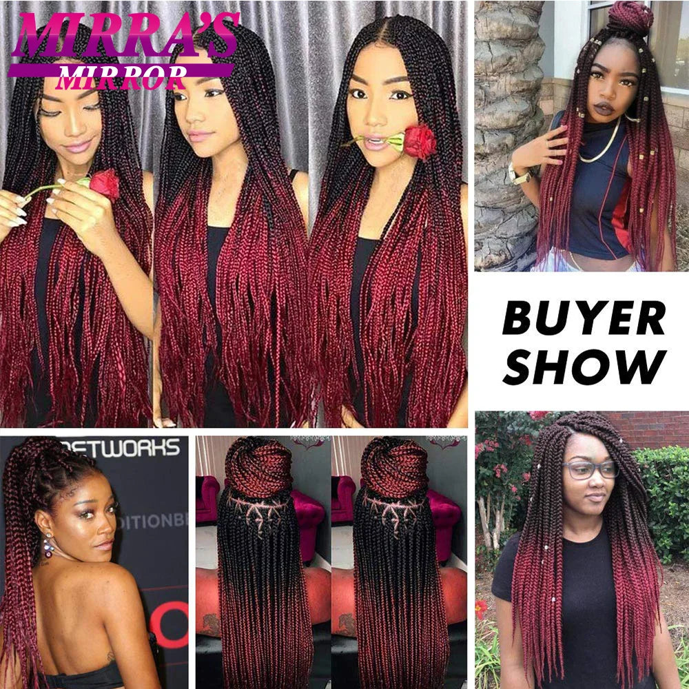 Easy Jumbo Braids Hair Extensions Pre Stretched Braiding Hair Afro Synthetic Hair Strand Braid Hot Water Set 12/16/26/30/36 Inch