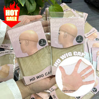 OEM Custom Ultra-Thin HD Nylon Wig Cap Invisible Sheer Stocking Cap for Lace Wigs Adjustable Size HD Wig Cap for Hair Extension