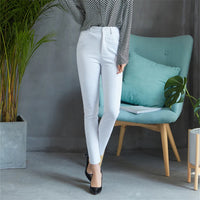 Fashion Streetwear Cute Candy Color Pencil Pants Women Stretch Cotton Slim Waist Straight Pantalones Casual Office Work Trousers