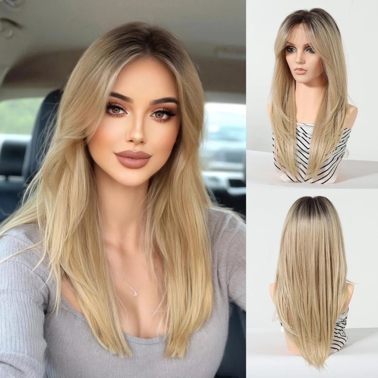 New Arrival High Quality Transparent Lace Synthetic Fiber Monofilament Mono Lace Wigs for Women Heat Resistant White Wig