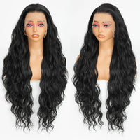 Wholesale 13*4 Premium Lace Long Straight Heat-Friendly Synthetic Glueless Lace Front Wigs High Temperature Fiber for Women