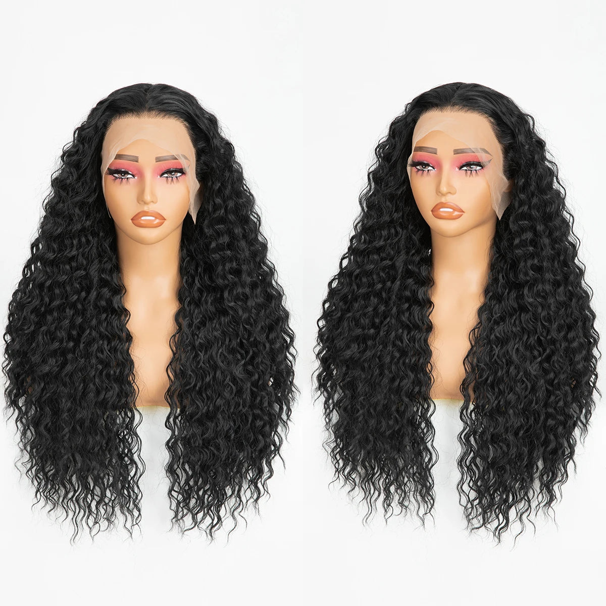 Wholesale 13*4 Premium Lace Long Straight Heat-Friendly Synthetic Glueless Lace Front Wigs High Temperature Fiber for Women